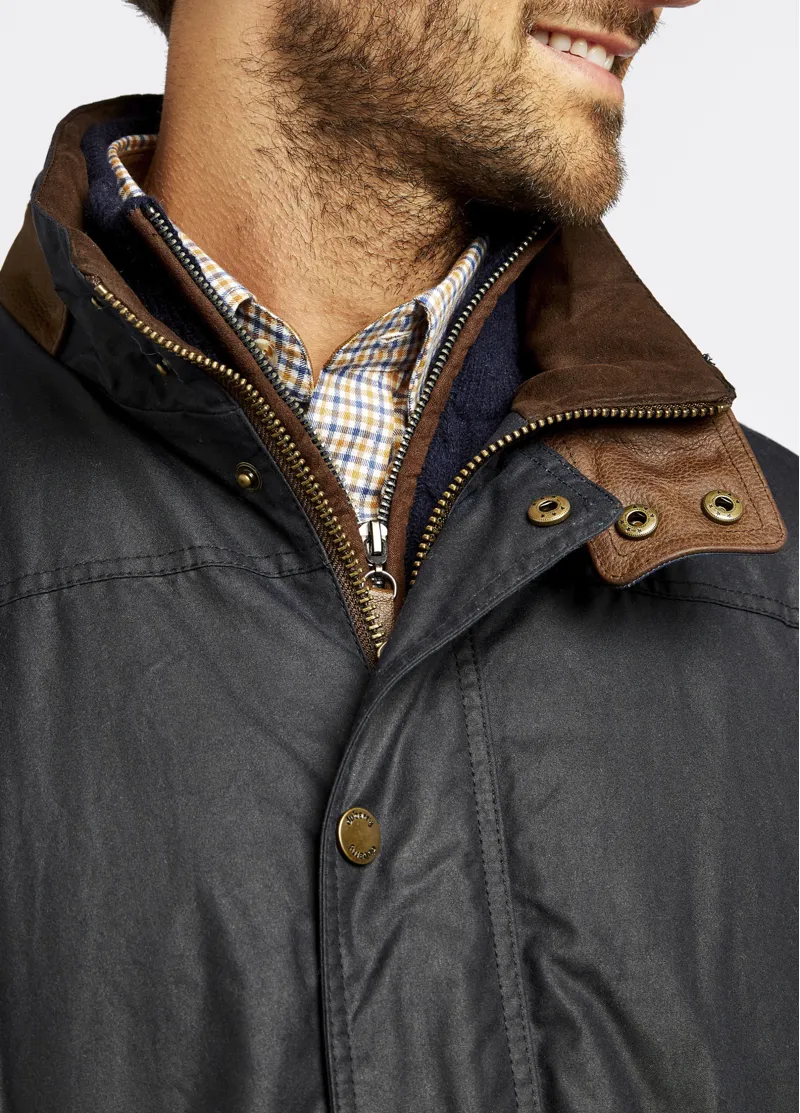 Dubarry Mens Carrickfergus Waxed Jacket Navy-1